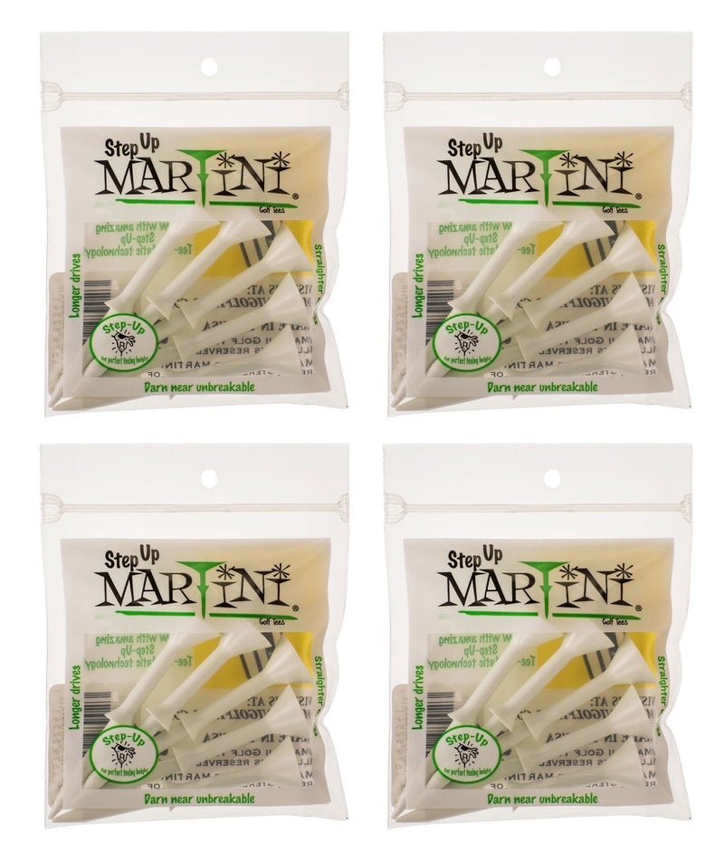 تيز جولف MARTINI 3 1/4" خطوة للأعلى - عبوة 4 (20 تيز) (أبيض)
